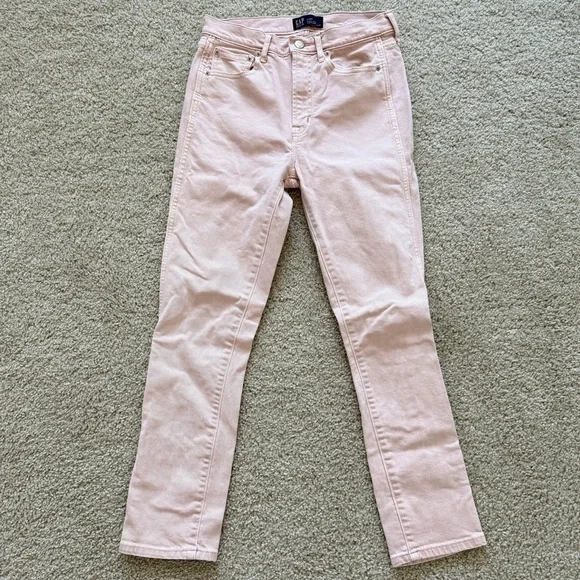 GAP Women's Pink Vintage High Rise Slim Jeans - Size 26 - Picture 2 of 4